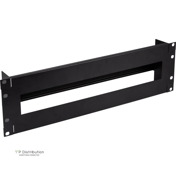 InLine&reg; 19" circuit breaker strip 3U, with top-hat rail, black