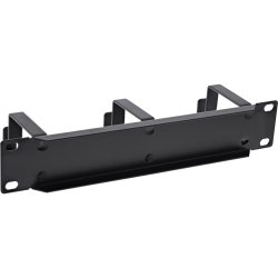 InLine&reg; 10" Cable management panel, 3 brackets, RAL9005, black