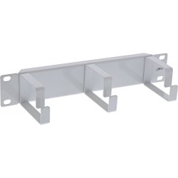 InLine&reg; 10" Cable management panel, 3 brackets, RAL 7035 grey