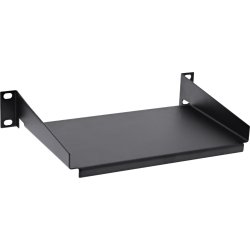 InLine&reg; 10" Shelf, 160mm, 10kg, 1U, RAL 9005 black