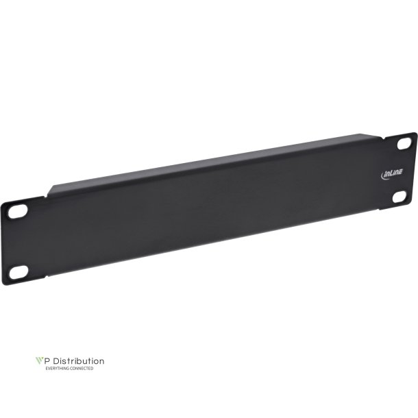 InLine&reg; 10" blind plate, 1U, RAL 9005 black