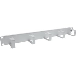InLine&reg; 19" Cable management panel, 5 small brackets, RAL7035, grey