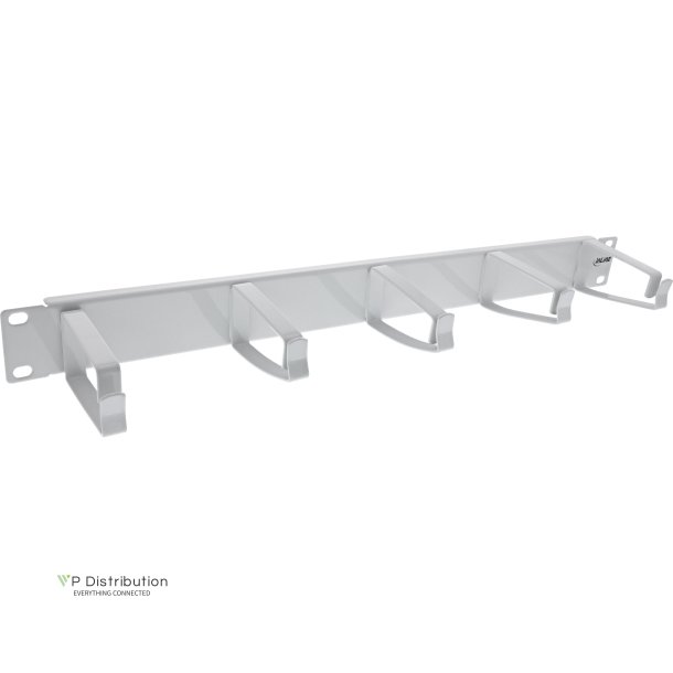 InLine&reg; 19" Cable management panel, 5 large brackets, RAL7035, grey