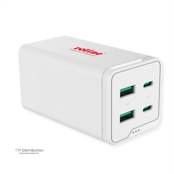 ROLINE USB Charger, 4 Port (2x USB-C, 2x USB-A QC3.0), max. 120W