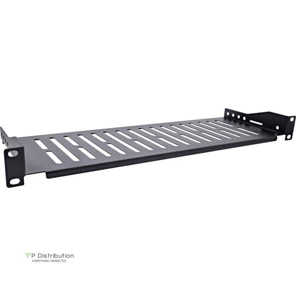InLine&reg; 19" shelf, 150mm, 10kg, 1U, RAL 9005 black