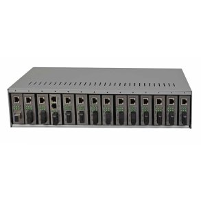 PeakOptical 14 slots, dual power supply (-48V) 19'' 2U, 14 standalone converters 