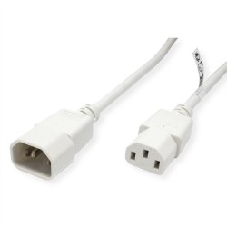 ROLINE GREEN Monitor Power Cable, IEC 320 C14 - C13, white, 3 m