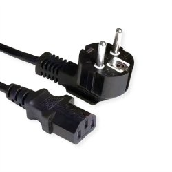 VALUE 3P GER Plug CEE7/7 + IEC C13 cable H05VV-F 3x1.5mm2