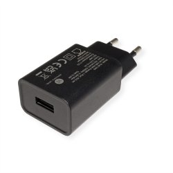 VALUE Wall Charger 1-Port,  1x USB A, 12W (5V 2.4A)