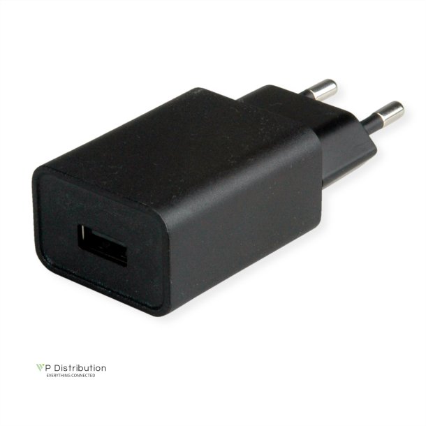 VALUE Wall Charger 1-Port,  1x USB A, 12W (5V 2.4A)