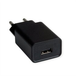 VALUE Wall Charger 1-Port,  1x USB A, 12W (5V 2.4A)