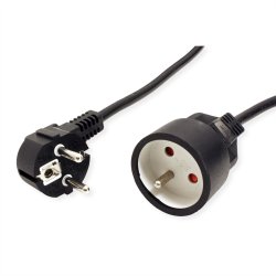 VALUE Extension Cable with 3P. Connectors, UTE Version, AC 230V, black, 3 m