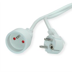 VALUE Extension Cable with 3P. Connectors, UTE Version, AC 230V, white, 3 m