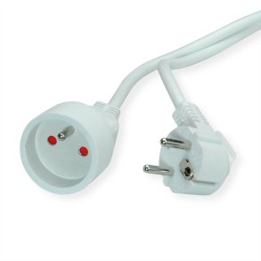 VALUE Extension Cable with 3P. Connectors, UTE Version, AC 230V, white, 3 m