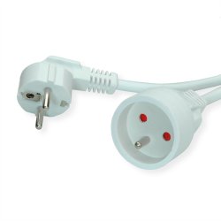 VALUE Extension Cable with 3P. Connectors, UTE Version, AC 230V, white, 5 m