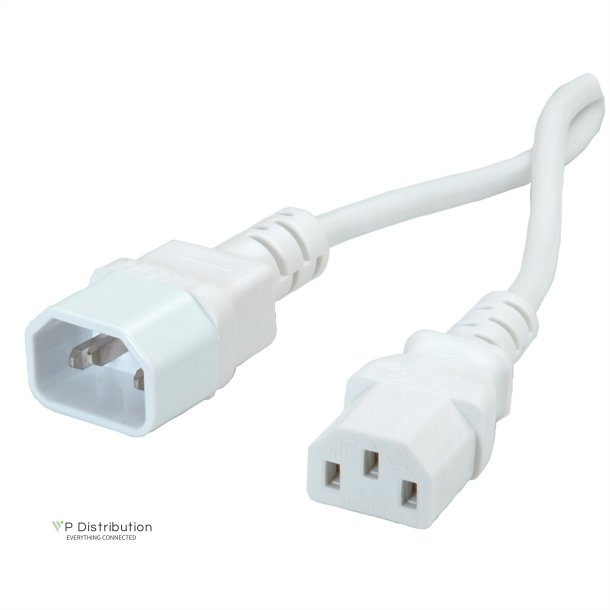 ROLINE GREEN Monitor Power Cable, IEC 320 C14 - C13, white, 0.8 m