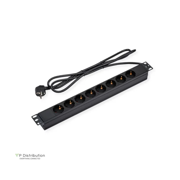 VALUE 19" 1UH, PDU 8 - way Socket, 45, 3m