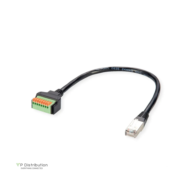 ROLINE CableAdapter RJ45 M - Push Connec Terminal Block
