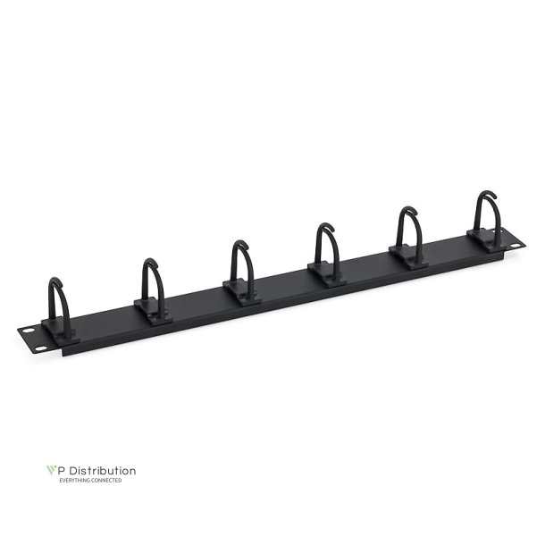 Triton 19" Cable Management Panel 1U, 6Small Brackets, Black