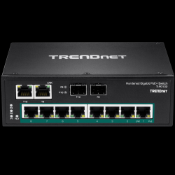 Trendnet 10-Port Hardened Industrial Gigabit PoE+ DIN-Rail Switch