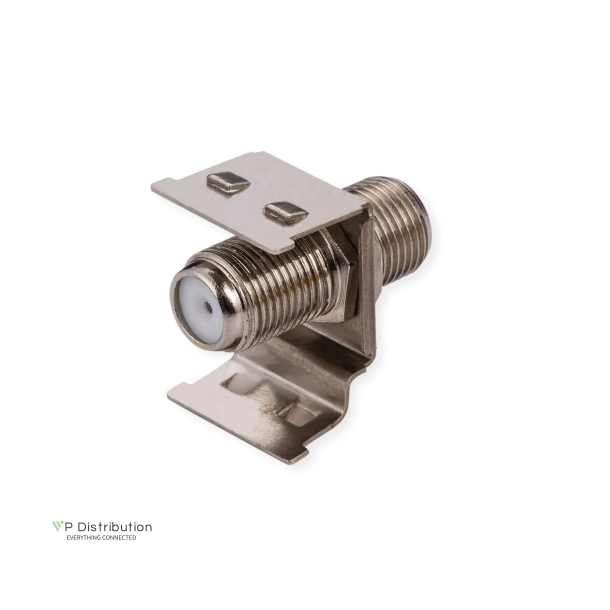 ROLINE RCA Keystone Coupler, , Metal, Nickel plate