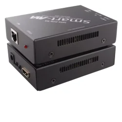 SmartAVI HDMI, Single-Head &amp; IR Extender over a Single Cat5e/6 Cable Includes: [HDX-POE-TX, HDX-POE-RX and (PS12V2.5A-DSKTP and WWLLMT)]