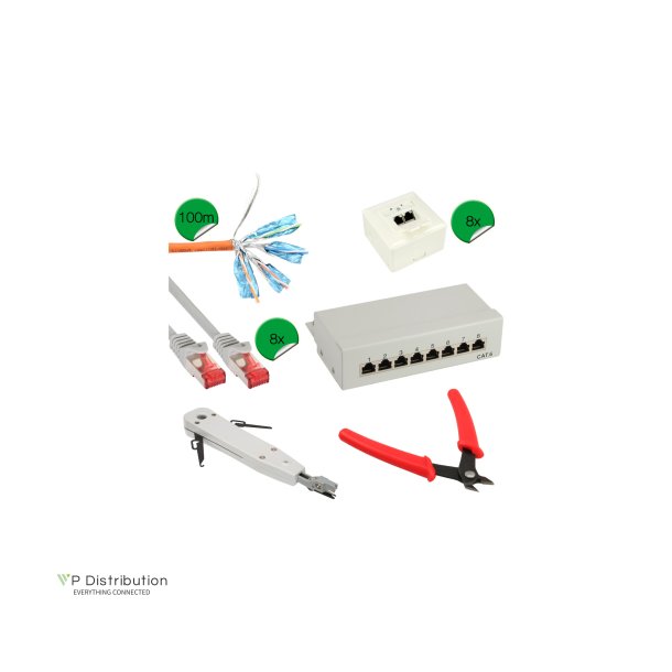 InLine&reg; Cat.6 network installation kit