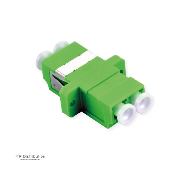 VALUE Fibre Optic Adapter, LC Duplex Plastic Body, w/Flange (OS2/APC)