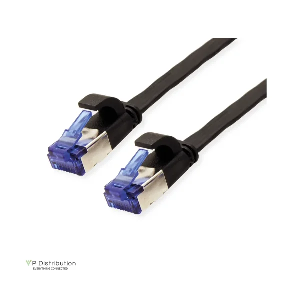 VALUE FTP PatchCord Cat.6A/Class EA, Flat, black, 0.5m