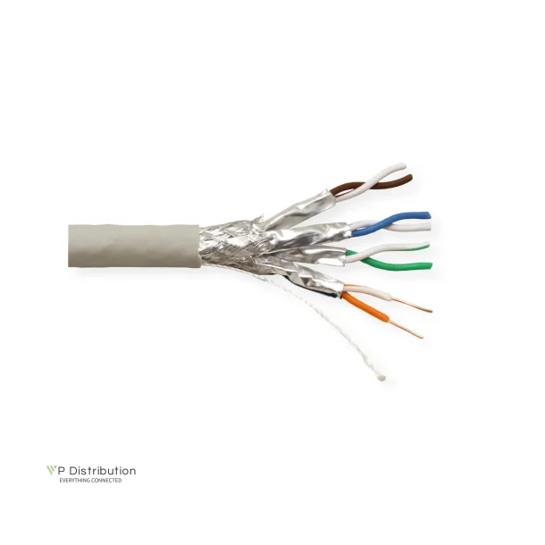 VALUE S/FTP(PiMF) Cable Cat.7/Class F, Solid Wire, AWG23, LSOH, CPR Dca, 100m