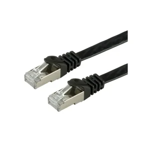 VALUE FTP PatchCord Cat.6/Class E, Flat, black, 1m