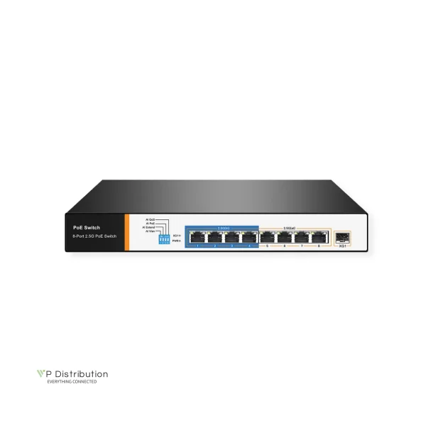 VALUE Gigabit Ethernet Switch, 8x2.5GbE PoE+1x10GbE SFP