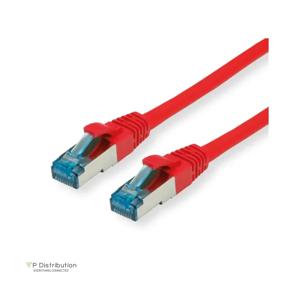 VALUE S/FTP (PiMF) PatchCord Cat.6A/Class EA, red, 0.5m