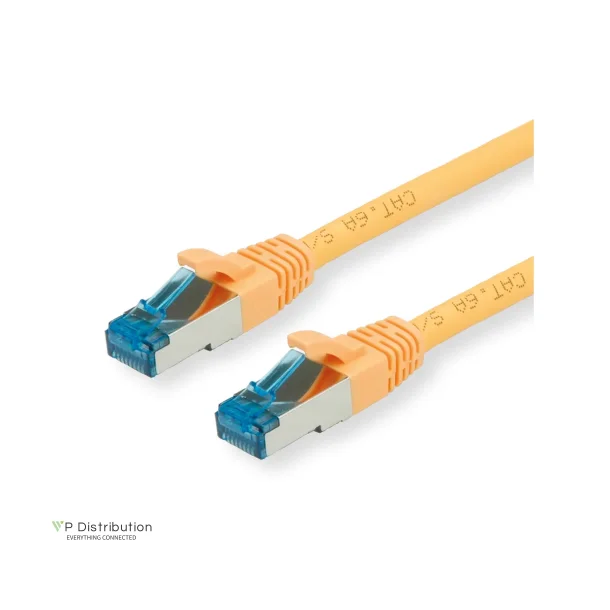 VALUE S/FTP (PiMF) PatchCord Cat.6A/Class EA, yellow, 0.5m