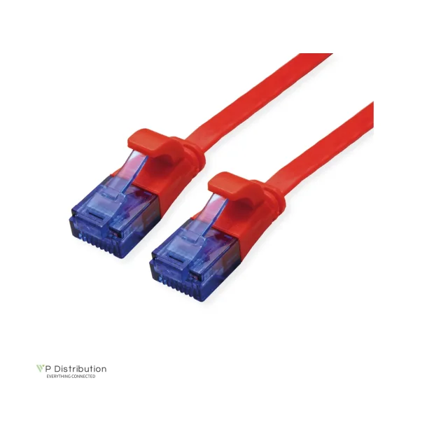 VALUE UTP PatchCord Cat.6A/Class EA, Flat, red, 0.5m