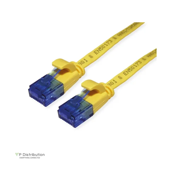 VALUE UTP PatchCord Cat.6A/Class EA, Flat, yellow, 0.5m