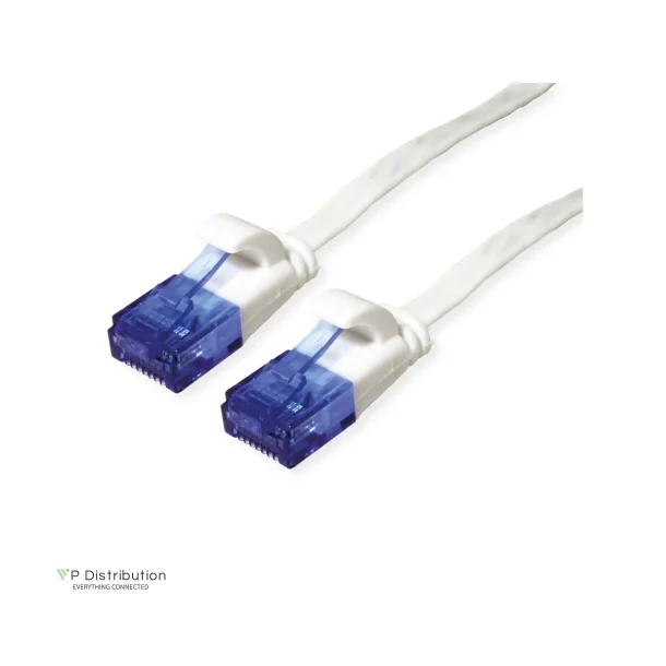 VALUE UTP PatchCord Cat.6A/Class EA, Flat, white, 0.5m