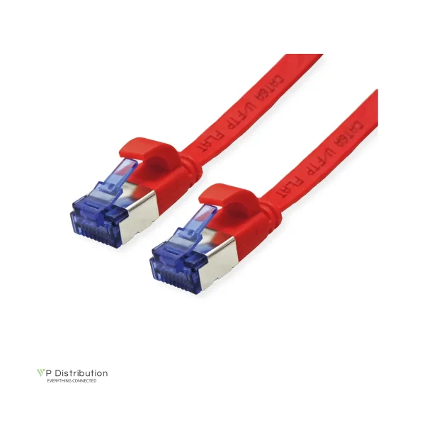 VALUE FTP PatchCord Cat.6A/Class EA, Flat, red, 1.5m