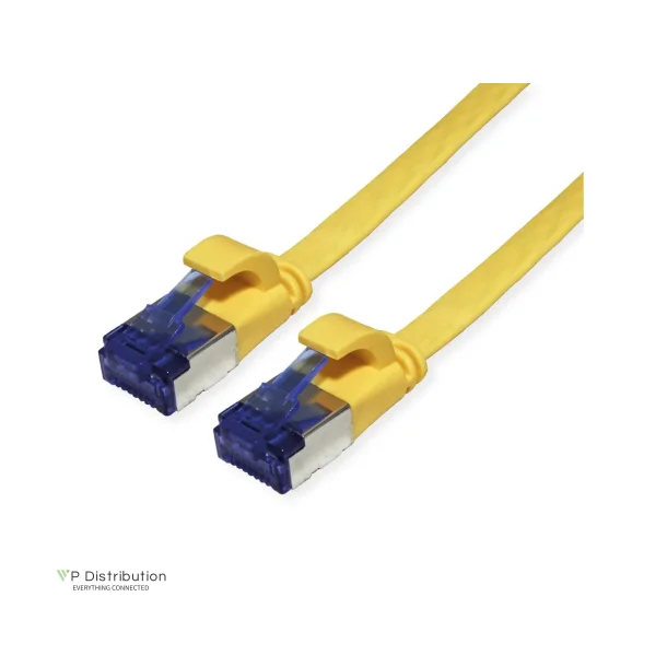 VALUE FTP PatchCord Cat.6A/Class EA, Flat, yellow, 1.5m