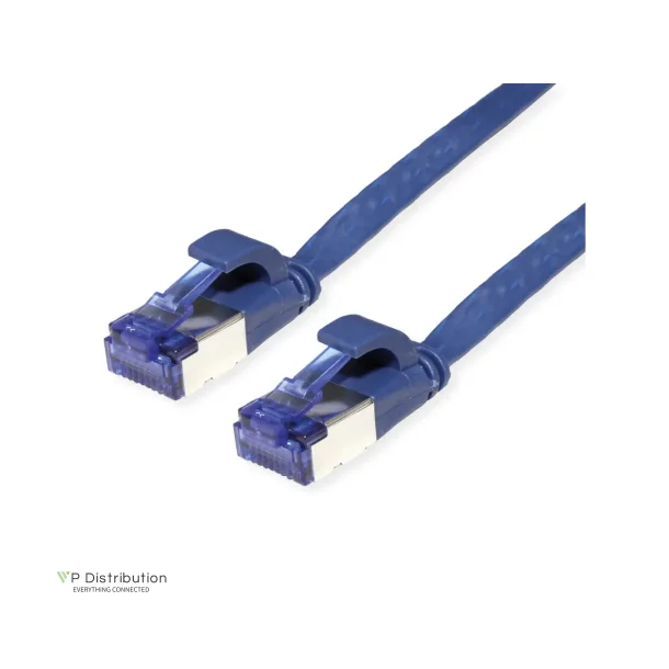 VALUE FTP PatchCord Cat.6A/Class EA, Flat, blue, 1.5m