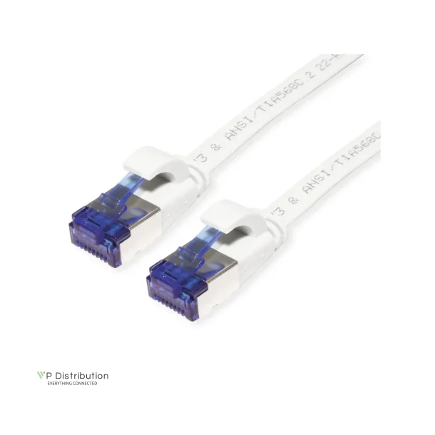 VALUE FTP PatchCord Cat.6A/Class EA, Flat, white, 1.5m