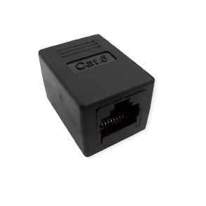 VALUE RJ45 Modular Coupler, Cat.6/Class E, UTP, black