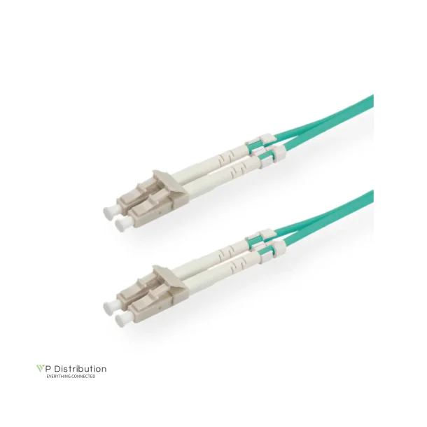 VALUE FO Jumper Cable, Duplex, 50/125&micro;m, LC/LC, OM3, turquoise, 0.5m