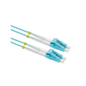 VALUE FO Jumper Cable, Duplex, 50/125µm, LC/LC, OM3, LowLoss Connector, 0.5m