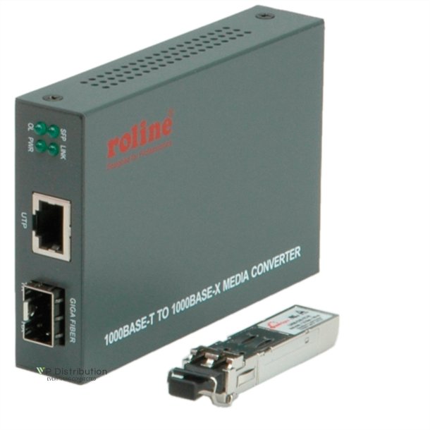 ROLINE Gigabit Converter, incl. mini GBIC, RJ45 to LC