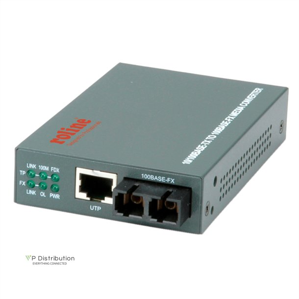 ROLINE RC-100FX/SC Fast Ethernet Converter, RJ-45 to SC, Loop-back