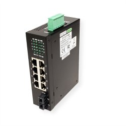 ROLINE Industrial Switch, 7x RJ-45, 1x SC, unmanaged