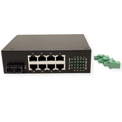 ROLINE Industrial Switch, 7x RJ-45, 1x SC, unmanaged