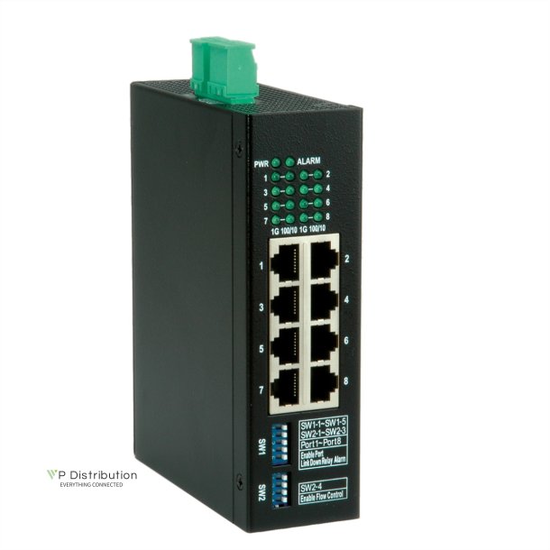 ROLINE Gigabit Ethernet Industrial Switch, 8x RJ45