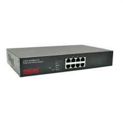 ROLINE PoE Fast Ethernet Switch, 8 Ports (8x PoE)